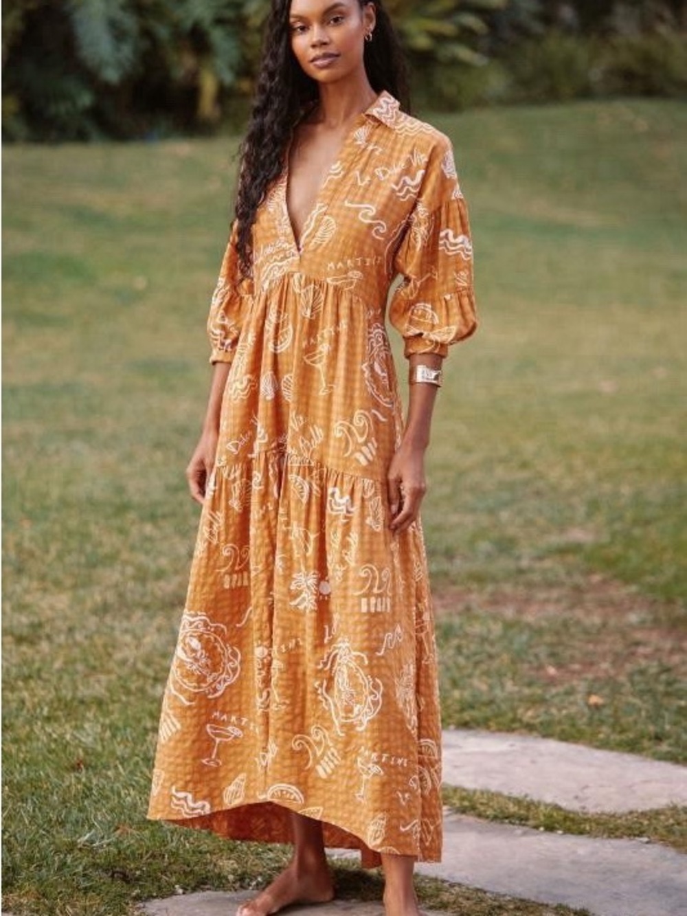 By Anthropologie The Carolita Tiered Maxi